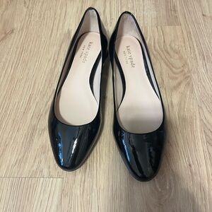 Kate Spade Shiny Black Patent Leather Flats